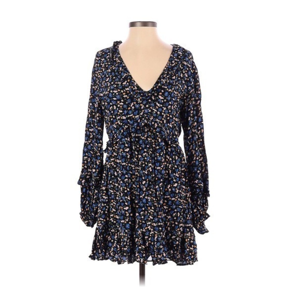 ZARA XS Boho Floral Dress